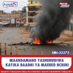 MAANDAMANO YASHUHUDIWA KATIKA BAADHI YA MAENEO NCHINI